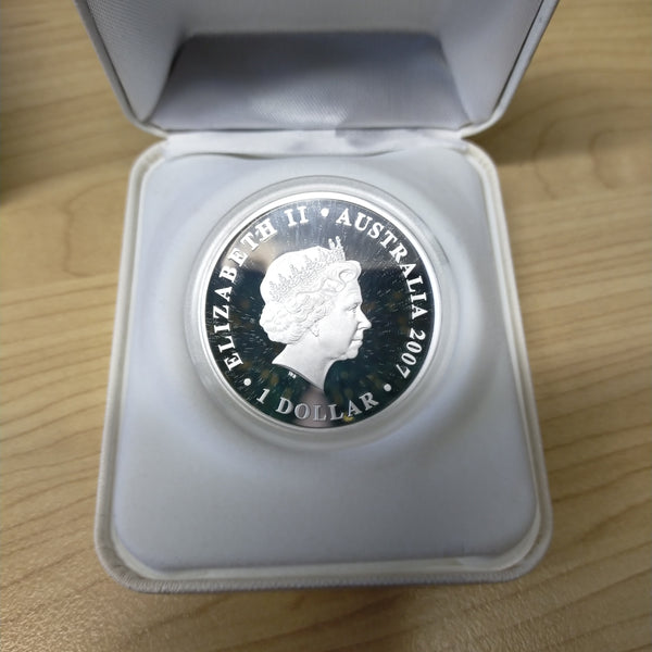 Australia 2007 Perth Mint  One dollar $1 Diamond Wedding Anniversary HM Queen Elizabeth II and HRH Duke of Edinburgh 1oz Silver Proof Coin