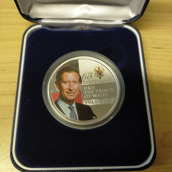 Australia 2008 Perth Mint 60th Birthday HRH Prince of Wales 1oz Silver Proof Coin