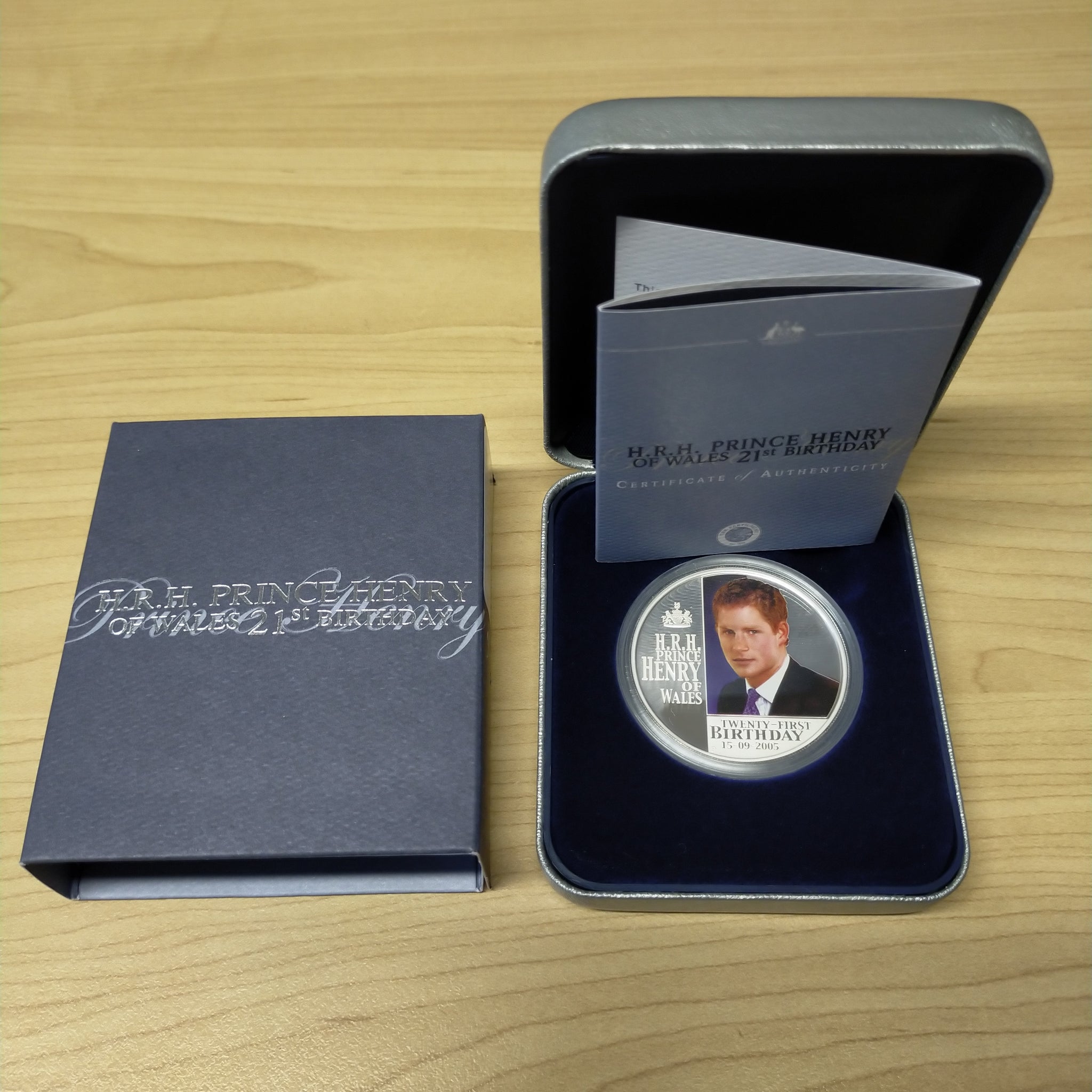 Australia 2005 Perth Mint 21st Birthday HRH Prince Henry of Wales 1oz Silver Proof Coin