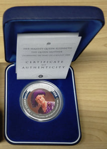 Australia 2000 Perth Mint HM Queen Elizabeth The Queen Mother Celebrating 100 Years 1oz Silver Proof Coin