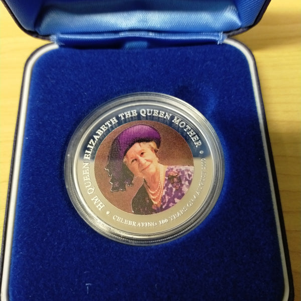 Australia 2000 Perth Mint HM Queen Elizabeth The Queen Mother Celebrating 100 Years 1oz Silver Proof Coin