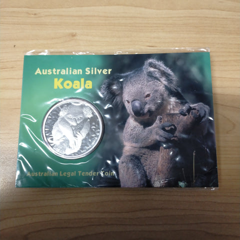 Australia 2007 Perth Mint One dollar Australian Silver Koala 1oz Silver Uncirculated Carded Coin
