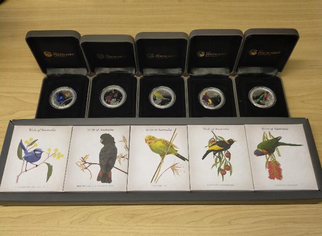 Australia 2013 Perth Mint Birds of Australia Set of 5 1/2oz Silver Coins