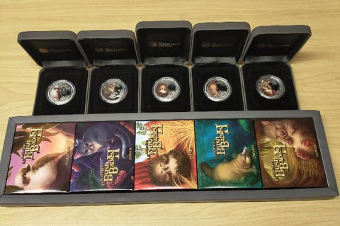 Australia 2012 Perth Mint Australian Bush Babies Series 2 Set of 5 1/2oz Silver Coins