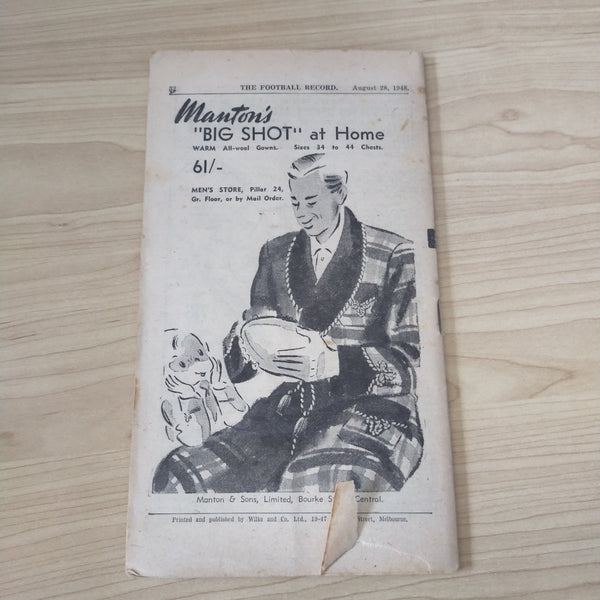 VFL 1948 August 28 Geelong v Essendon Football Record