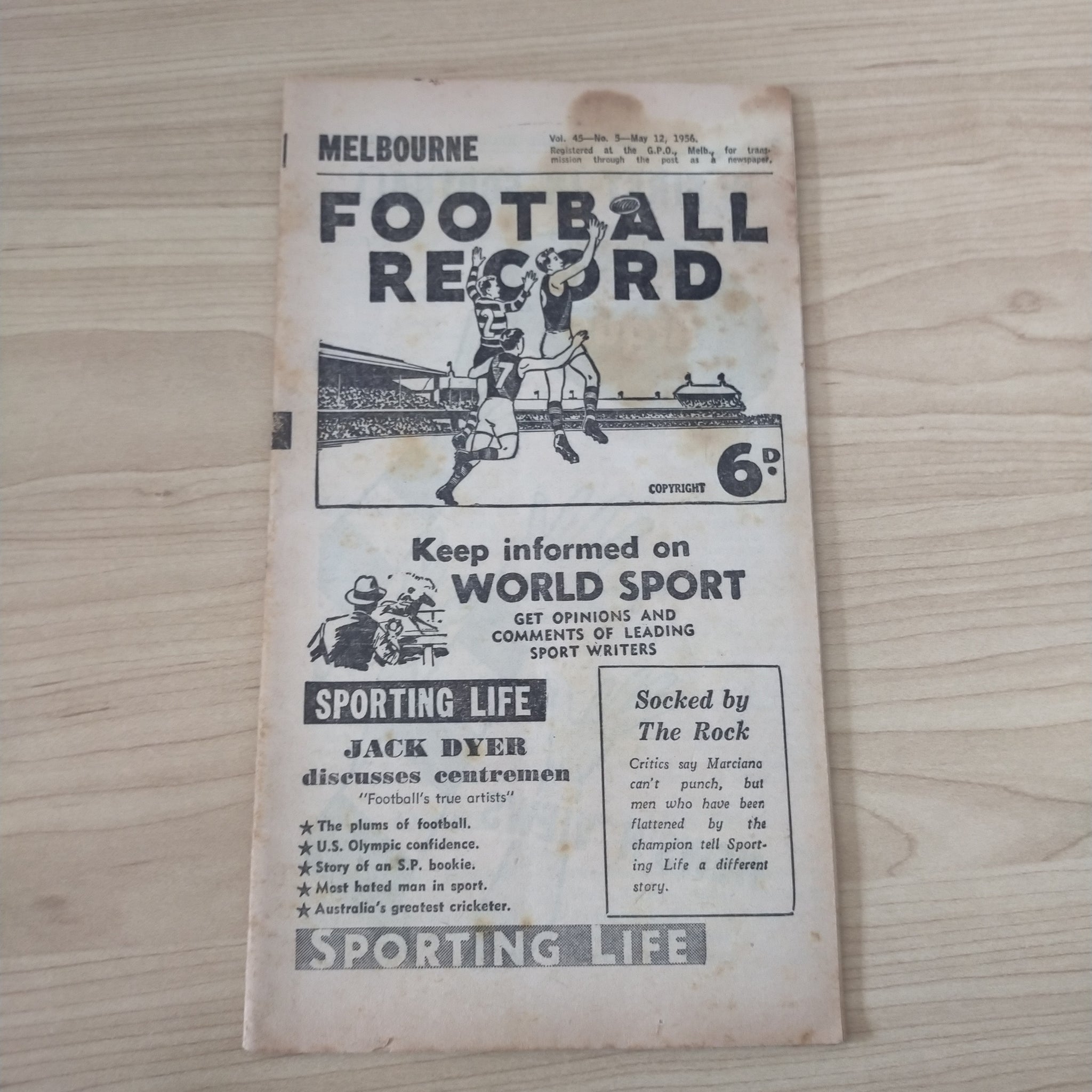 VFL 1956 May 12 Melbourne v Geelong Football Record