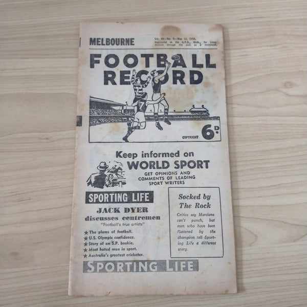 VFL 1956 May 12 Melbourne v Geelong Football Record