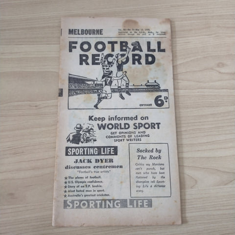 VFL 1956 May 12 Melbourne v Geelong Football Record