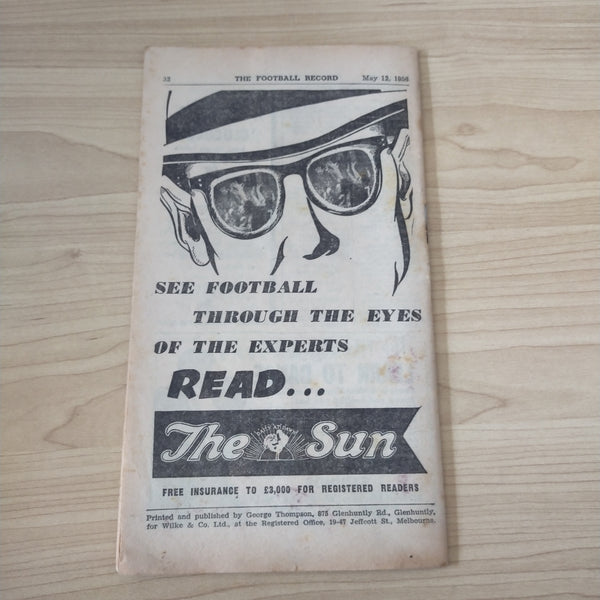 VFL 1956 May 12 Melbourne v Geelong Football Record