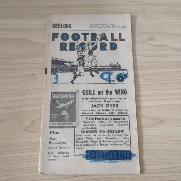 VFL 1956 June 21 Geelong v Hawthorn Football Record