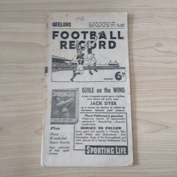 VFL 1956 August 11 Geelong v Collingwood Football Record