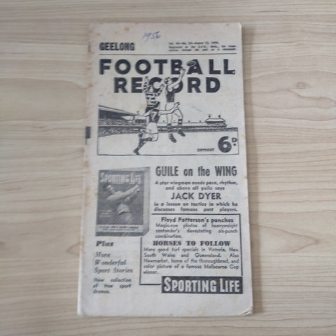 VFL 1956 August 11 Geelong v Collingwood Football Record