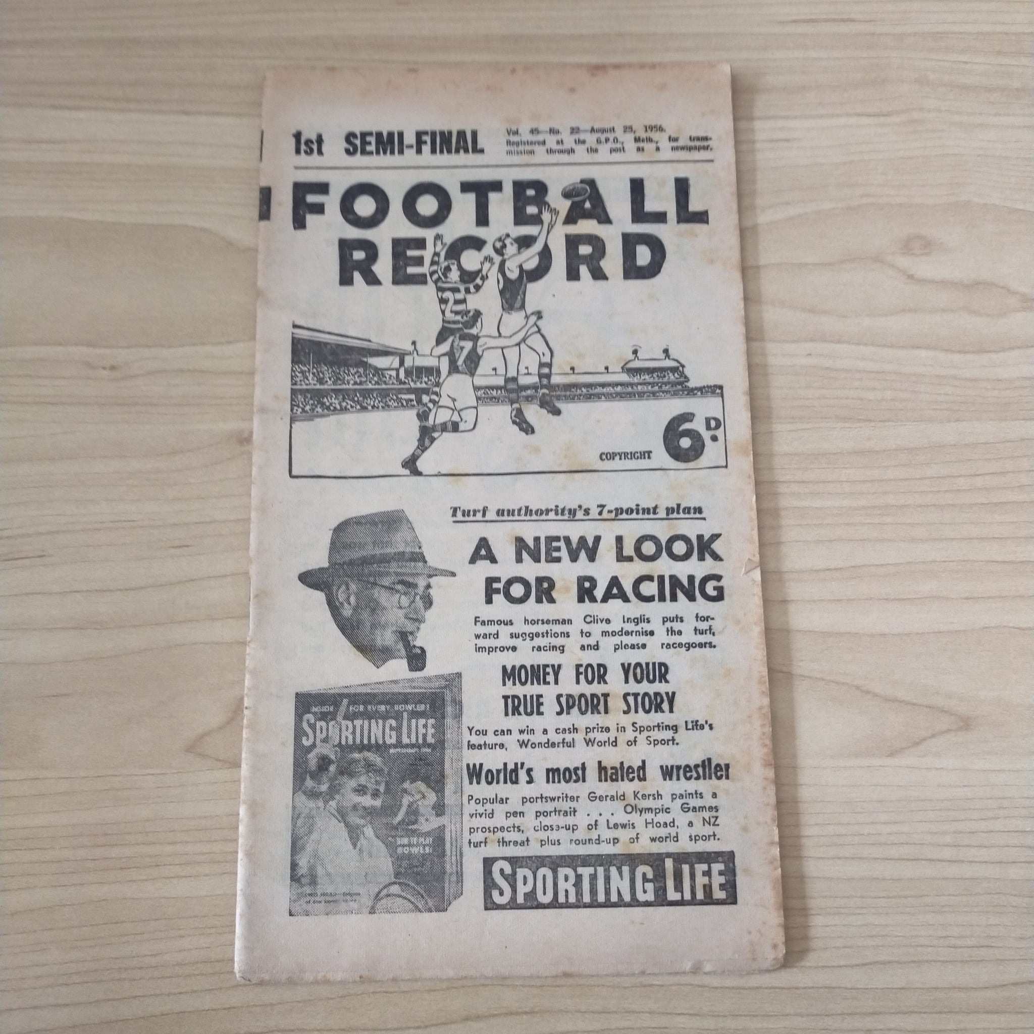 VFL 1956 August 25 1st Semi Final Geelong v Footscray Football Record