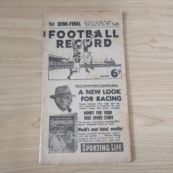 VFL 1956 August 25 1st Semi Final Geelong v Footscray Football Record
