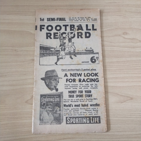 VFL 1956 August 25 1st Semi Final Geelong v Footscray Football Record