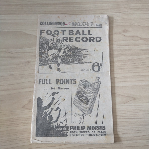 VFL 1957 April 20 Collingwood v Essendon Football Record