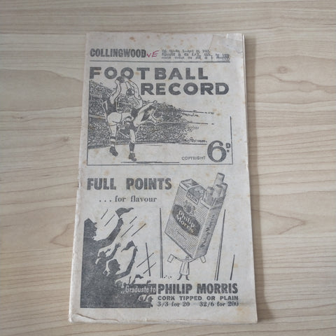 VFL 1957 April 20 Collingwood v Essendon Football Record