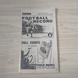 VFL 1957 June 8 Essendon v Geelong Football Record