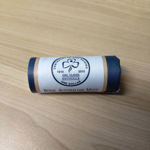 Australia 2010 Royal Australian Mint $1 Centenary of Girl Guides Uncirculated Coin RAM Mint Roll