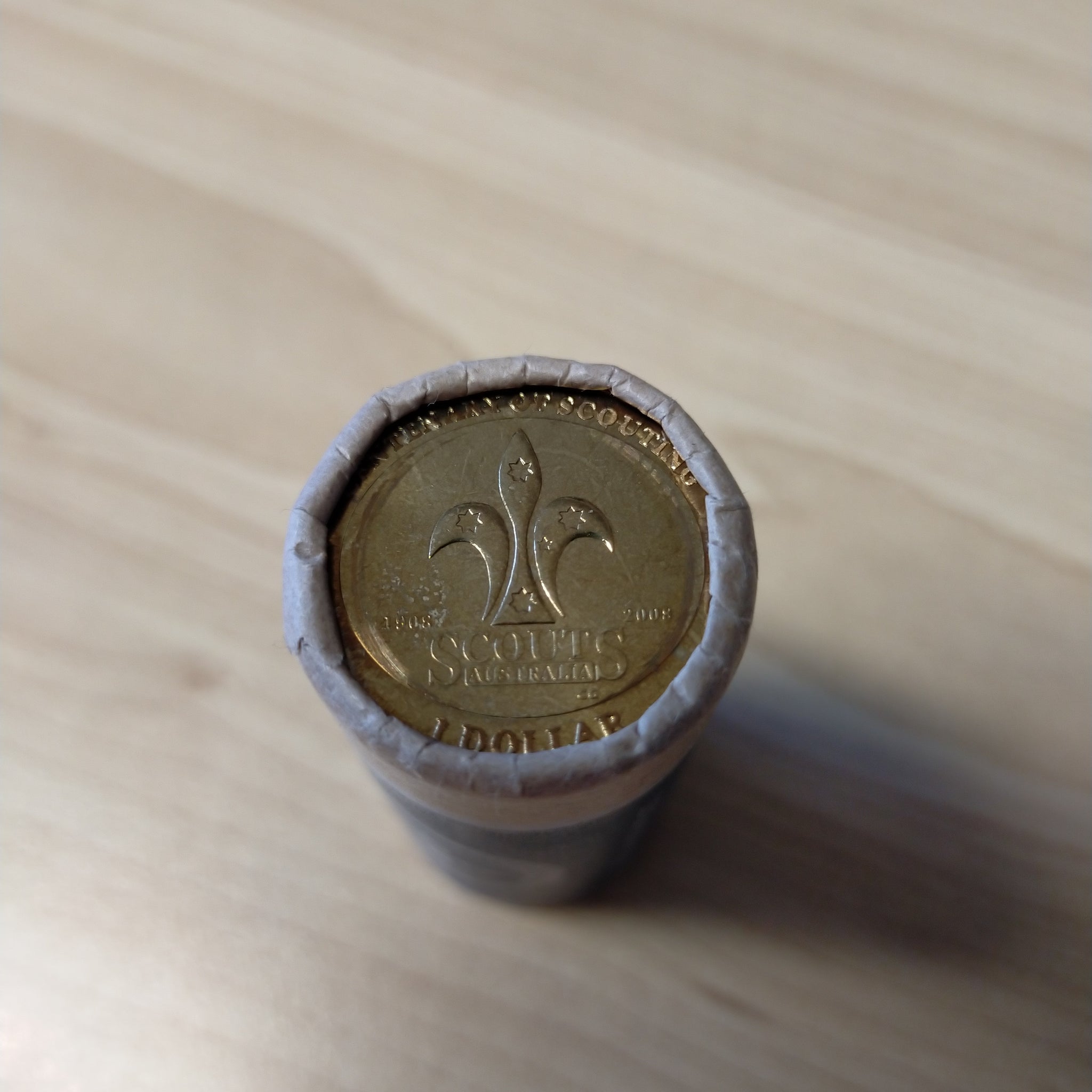 2008 Royal Australian Mint $1 Centenary of Scouts Uncirculated Coin Mint Roll