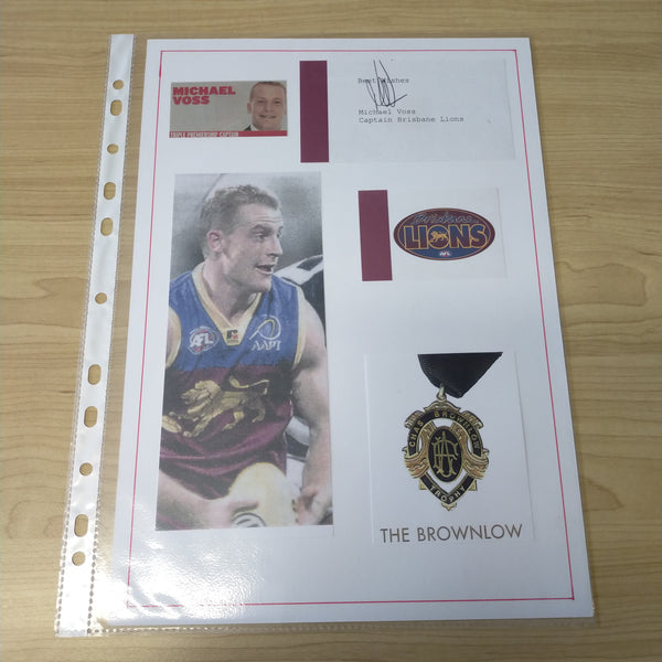 Lot of 5 AFL VFL Brisbane Lions Player Signatures