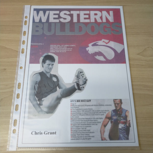 Lot of 6 AFL VFL Western Bulldogs Footscray Player Signatures