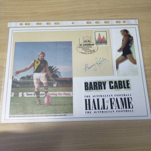 AFL VFL Western Australia North Melbourne Player Signature Barry Cable