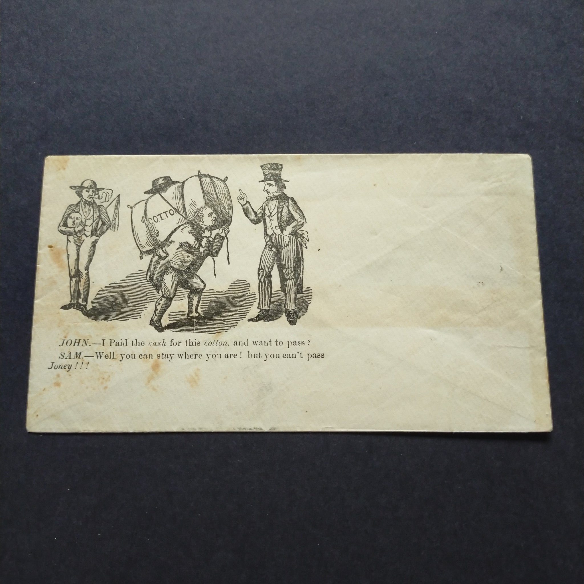 USA American Civil War Union Propaganda Cover With Cartoon