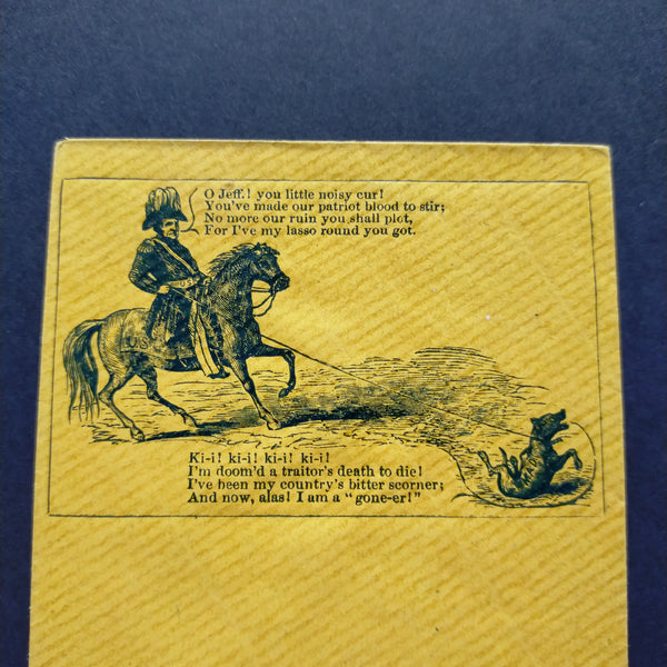 USA American Civil War Union Propaganda Cover With Cartoon and Poem