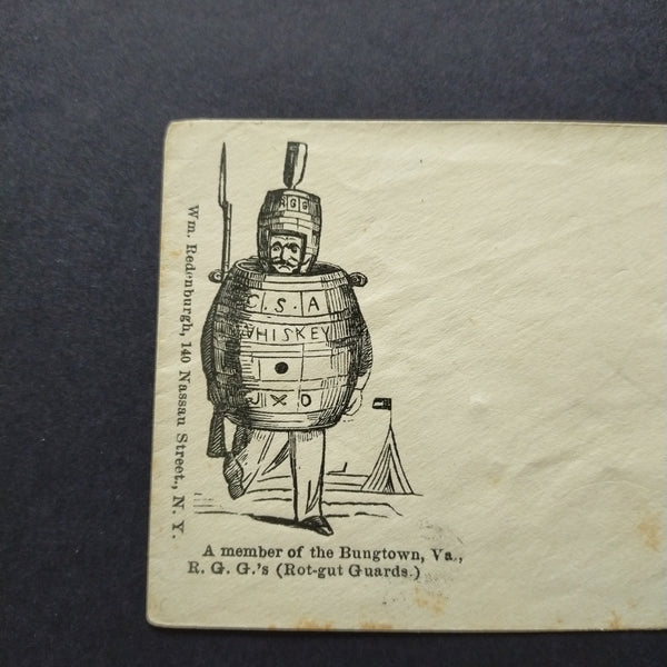 USA American Civil War Union Propaganda Cover "A member of the Bungtown Va. R.G.G.'s" With Cartoon