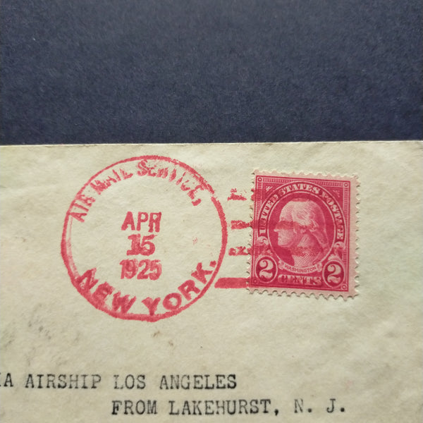 USA American Cover 1925 Airmail Airship Los Angeles From Lakehurst New Jersey to Bermuda First Airship Flight