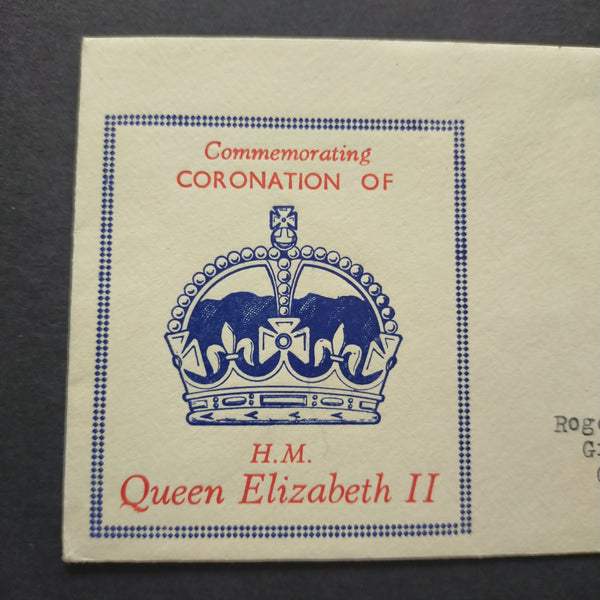 Pitcairn Islands Cover Coronation of H.M. Queen Elizabeth II 1953 CDS Pitcairn Islands to Grimsby England