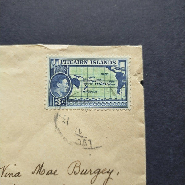 Pitcairn Islands Cover 1951 Pitcairn Island 1790 HMS Bounty 1940 Pitcairn Islands to New York USA