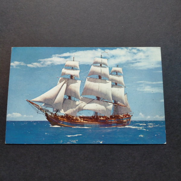 Pitcairn Islands Postcard Bounty Exhibit World's Fair Marina New York Greetings to Bounty Visitors from Pitcairn Island