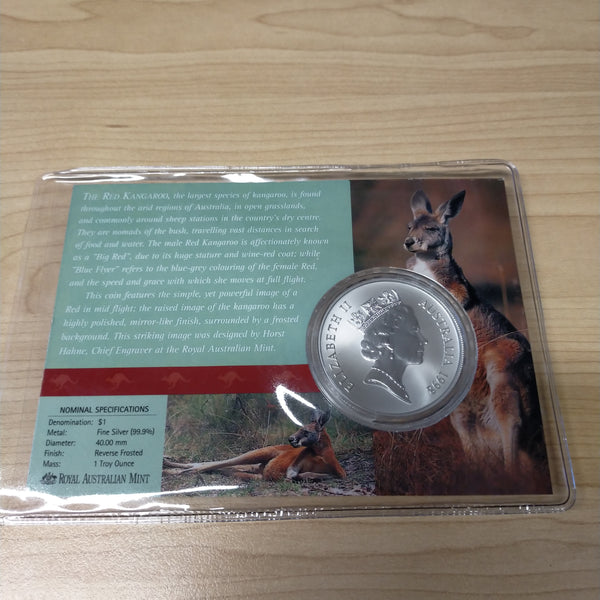 Australia 1998 Royal Australian Mint $1 1oz One Ounce Kangaroo Silver Coin