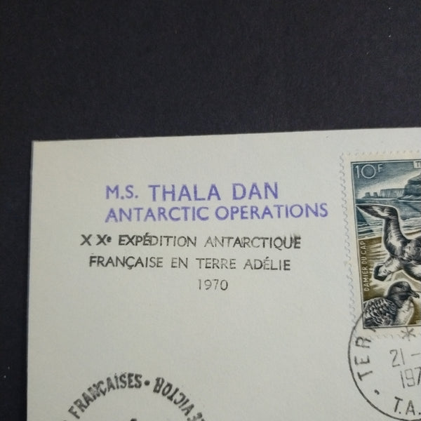 French Antarctic Territory 1970 Cover Terre Adelie To Melbourne