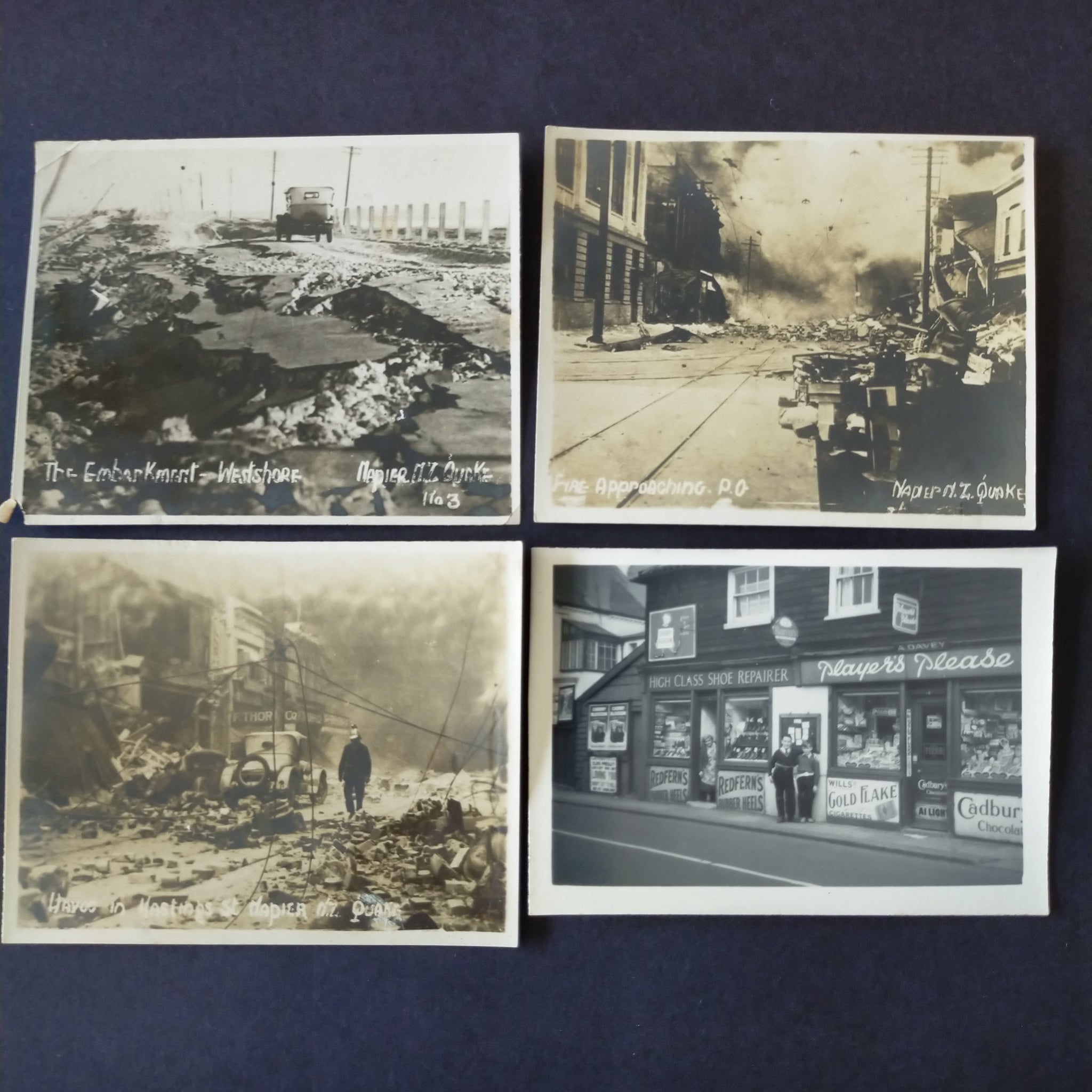 NZ New Zealand Vintage Photographs Napier Earthquake