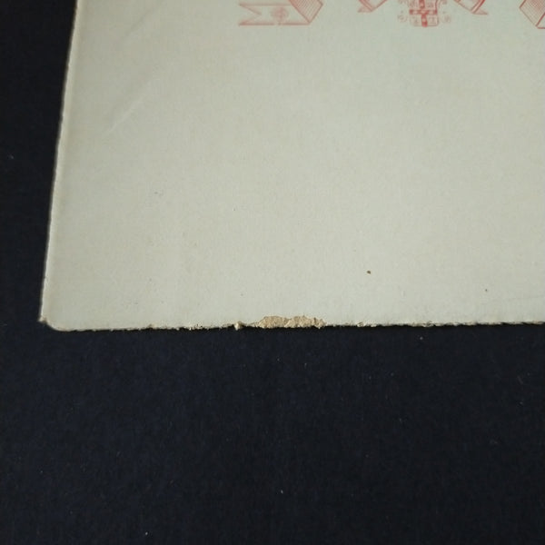 Australia Vintage Postal Card 1d Kangaroo Stamp Rough Edges