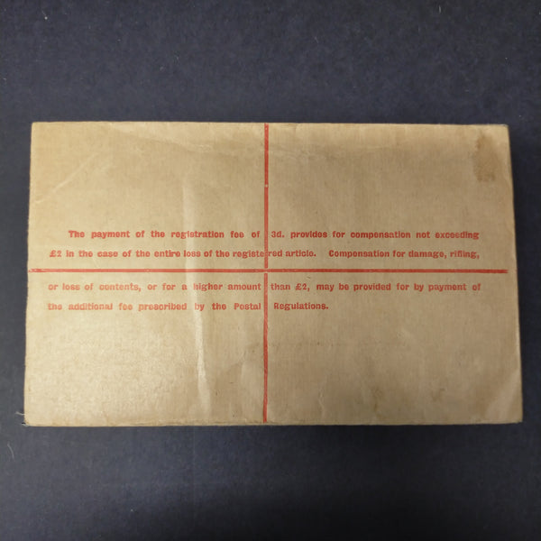 Australia 1933 5d KGV Oval Embossed Registered Envelope from Chatswood to Gundagai