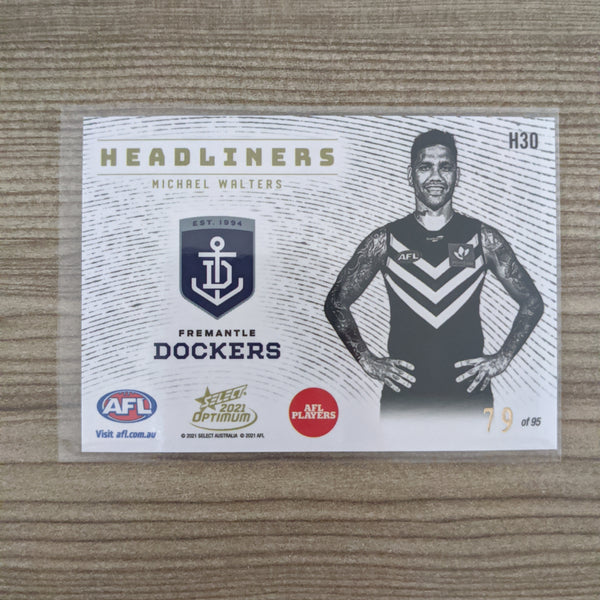 2021 AFL Select Optimum Headliners Michael Walters Fremantle