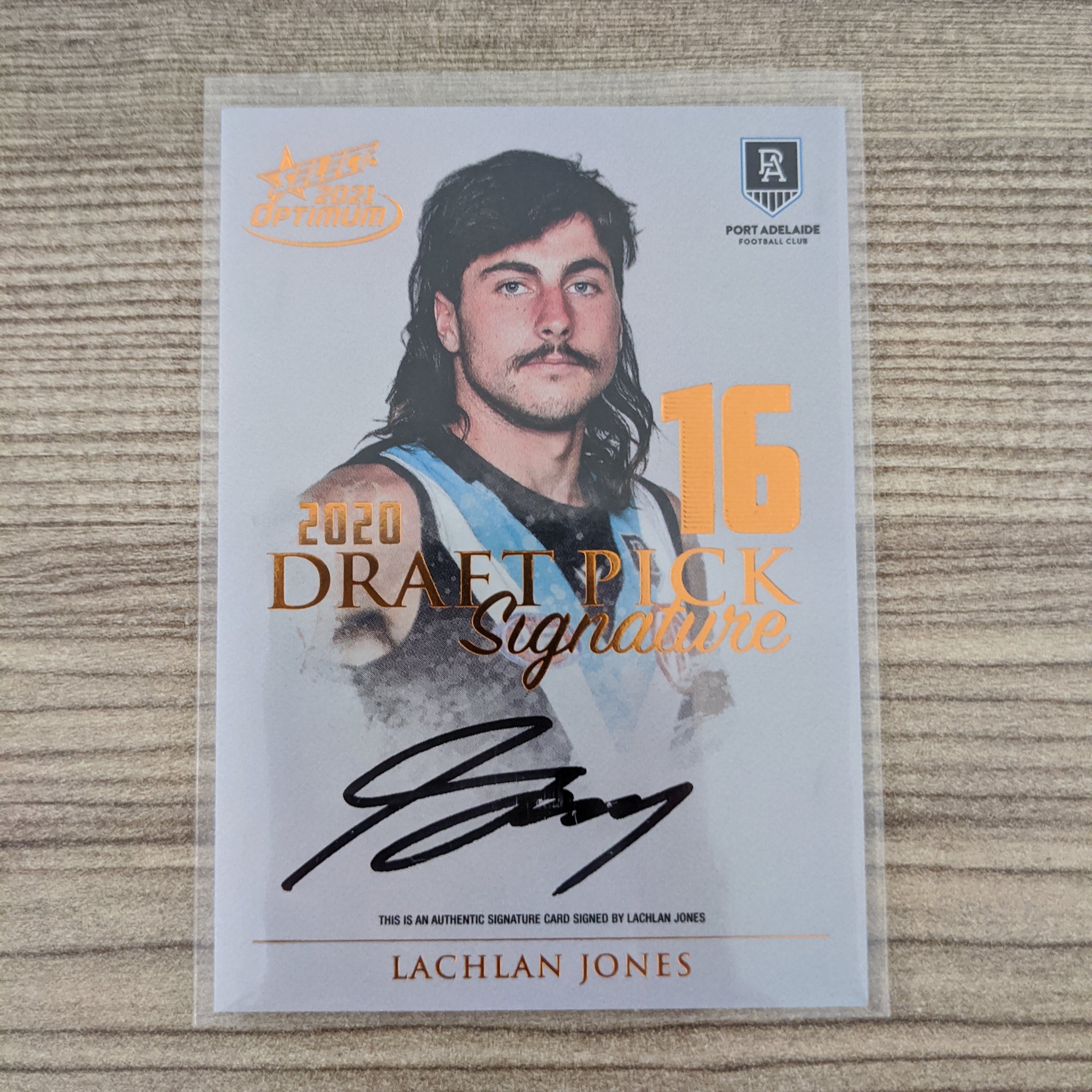 2021 AFL Select Optimum Copper Signature Lachlan Jones Port