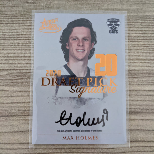 2021 AFL Select Optimum Copper Signature Max Holmes Geelong