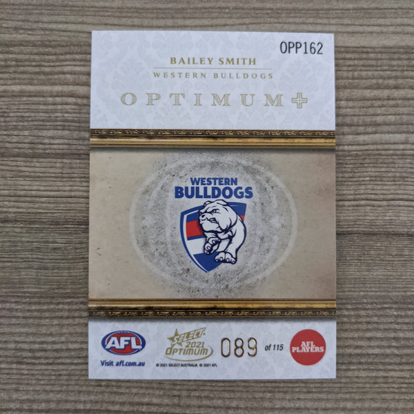 2021 AFL Select Optimum Plus Parallel Bailey Smith Western Bulldogs