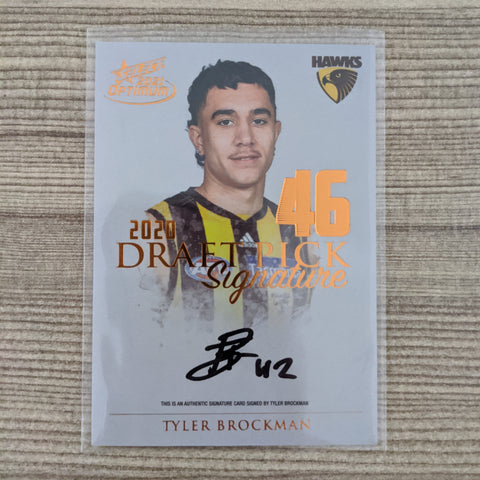 2021 AFL Select Optimum Copper Signature Tyler Brockman Hawthorn
