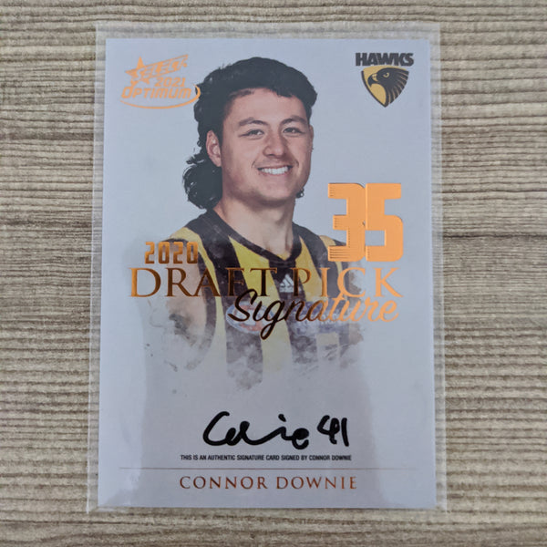 2021 AFL Select Optimum Copper Signature Connor Downie Hawthorn