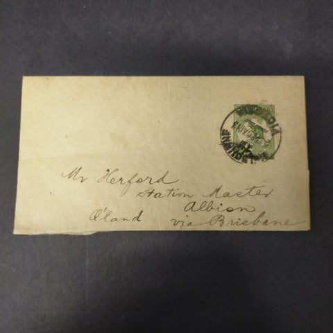 Australia 1913 ½d Green Kangaroo Newspaper Wrapper used Melbourne to Albion QLD