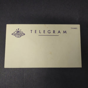 Australia Vintage Mint Casualty Telegram Envelope