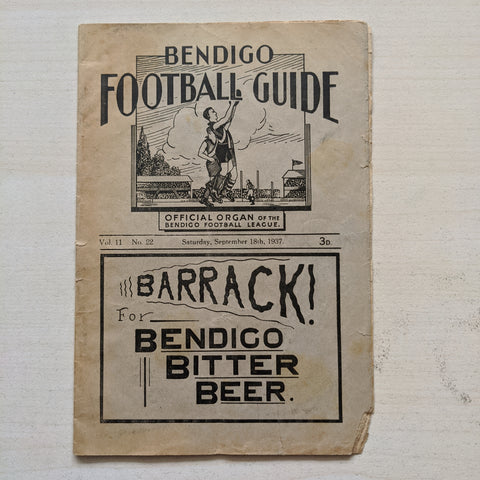 Football 1937 First Semi-Final Bendigo Football League Record