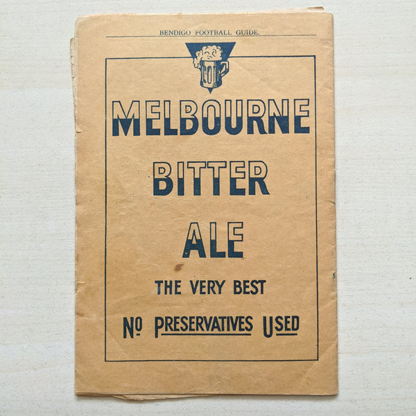 Football 1933 Bendigo Football League Record Vol. 7 No. 1 Saturday 29th April