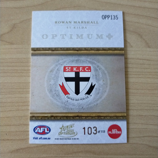 2021 AFL Select Optimum Plus Parallel Rowan Marshall St Kilda No.103/115